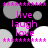 Black background with scattered gray and white circles, pink text reading 'live laugh love' repeated in four sections, pink star patterns above and below the text.