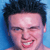 Pixelated image of a person with dark spiky hair against blue background, showing two states: one without text overlay and another with white pixelated text partially covering the face.
