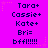 Static image with bright purple background displaying repeated text in dark blue pixelated font, surrounded by pink star outlines