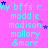 A static image with a bright pink background displays repeated text in cyan and purple stars scattered throughout.
