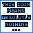 Pixelated text displays 'THIS ICON MEANS ABSOLUTELY NOTHING' and 'IT IS JUST TO WASTE YOUR TIME' in blue, black, and white with three small squares below each phrase