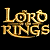 A split-screen animated contact sheet showing two distinct text-based logos: "Lord Rings" on a black background and "Original Icons .com" on a green background, both rendered in pixelated styles with visible dithering.