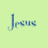 A static contact sheet frame showing a light green background with blue text and symbols arranged in two rows, including the words Jesus Christ is my U-E-R-O and a cross symbol.