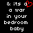 & its a heart in your bedroom baby. The text is white on black with red heart symbol replacing 'heart' letter.