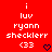 Red background with white pixelated text and symbols arranged in two vertical , each containing identical text and symbols