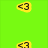 Yellow outlined black <3 symbols on bright green background, some symbols duplicated and overlapping in a scattered arrangement.