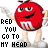 Five pixelated M&M characters in red, yellow, blue, green, and orange stand against a white background with text overlays describing each color's personality.
