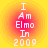 Four identical circular icons with gradient backgrounds display white text reading "I Am Elmo In 2009" in a vertical stack.