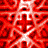 A 4x4 contact sheet of animated frames showing a red-themed icon with white and yellow text elements, featuring repeated 'DISTURBED' text in various styles across the grid.