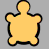 Yellow turtle silhouette with black outline, musical notes and treble clef on gray background, text 'www.geocities.com' and 'Manoli is Fat'