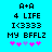 Pixelated text and symbols on cyan background with pink/purple star-like shapes changing position across frames.