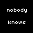 Pixelated white text on black background arranged in four , two per