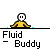 Pixelated character in yellow shirt sits on gray surface with blue water, then sinks into water leaving only head visible.
