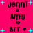 Pixelated text and symbols on a bright pink background with cyan starbursts, featuring names and abbreviations in black and red.