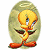 A pixelated cartoon bird character in a yellow egg with green text reading "Original Icons .com" on the right side of the image.