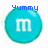 Aqua M&M icon with 'Yummy' text above and 'AQUA M&M' text below, showing two variations of text placement on a blue circular background.