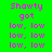 Pixelated text 'Shawty got low, low low, low low, low' displayed in pink on green and cyan backgrounds.