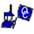 A 50x50 pixel animated contact sheet showing a blue and white school-themed icon with