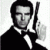 Pixelated grayscale image of a man in formal attire holding a pistol, rendered with high-contrast black-and-white dithering.