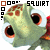 nine identical cartoon turtle icons with large eyes, green shell patterns, and red accents on a white background