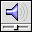 Pixelated speaker icon with sound waves and volume slider, showing four sequential animation frames of wave patterns.