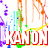 Pixelated static image with colorful abstract shapes and partial red text on white background.