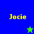 Four display the name 'Jocie' in yellow pixelated text with a green star and blue star icon on different colored backgrounds