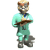 Animated sequence of a cartoon character in teal scrubs holding a clipboard, showing subtle pose variations across frames.