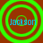 Four identical circular green ripple patterns on a brown background with the text "Jackson" in light blue centered within each circle.