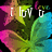 Pixelated image with white text 'i loV u' over a colorful abstract background of green, blue, pink, and brown shapes.
