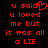 Red pixelated text on black background with a heart symbol replacing the 'o' in 'said', displayed as two identical side-by-side