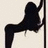 Black silhouette of a figure in dynamic pose against light background, arms raised and legs bent as if climbing or reaching upward.