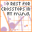 identical pixelated icons featuring text 'NO REST FOR CROSSTOPS IN MY MIND' over a graph with orange and purple lines on white background