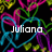 Pixelated abstract design with swirling lines in cyan, magenta, green, and yellow on black background; white text 'juliano' centered.