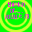 Green background with yellow concentric circles and pink text reading 'thinkin of... youu < /8' in four identical quadrants.