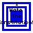 Four blue and white square frames with black text reading "I Hate The Constitution!" arranged in a , each frame showing different text visibility states