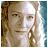 A 3x2 contact sheet of six animated frames from a Lord of the Rings-themed AIM buddy icon featuring Galadriel and text elements.