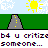 Pixelated animated icon with repeating green road segments, gray hills, yellow suns on light blue sky background, and scrolling text about walking in someone's shoes.