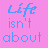 A 3x3 grid of pixelated text blocks in alternating pink and blue squares with handwritten-style fonts, forming a motivational quote about life and learning through challenges.