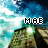 Animated sequence of a building with 'MAE' text above it, where the text color cycles through red, orange, yellow, green, cyan, blue, purple hues against a cloudy sky background.