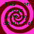 Four identical display a pink and dark red spiral background with green text reading "This icon says nothing about me!" in pixelated font