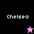 Four display the name 'Chelsea' with a star icon changing color and position across backgrounds