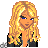 Pixel art contact sheet of a cheerleading-themed animated icon featuring a blonde female character with blue eyes, black and white outfit, orange shoes, and text reading "ITS ALL ABOUT CHEER".