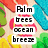 Pixelated beach scene with colorful flip-flops and heart shapes on sand, overlaid text reading Palm trees ocean breeze Hot air sunkissed hair Endless summer Take me there...