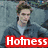 A pixelated image with red text overlays reading "HomessSweetness," "HES MINE!," and "BACK OFF!" over a person in sunglasses.
