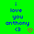Green background with blue text reading 'i love you anthony' and two pixelated symbols below: a blue '<3' and a pink heart.