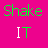 A static contact sheet of two animated frames showing pixelated text on a bright pink background with green and white lettering.