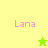 Pixelated icon with 'Lana' text and star symbols on yellow-green background.