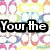 A static image with fragmented text over a patterned background of overlapping circles in pink, yellow, blue, and white.