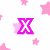 Pixelated image with pink stars, a purple X symbol, and text overlays including "DULCE" in red, "ANAH" in purple, and "X-RBD-X" in green.